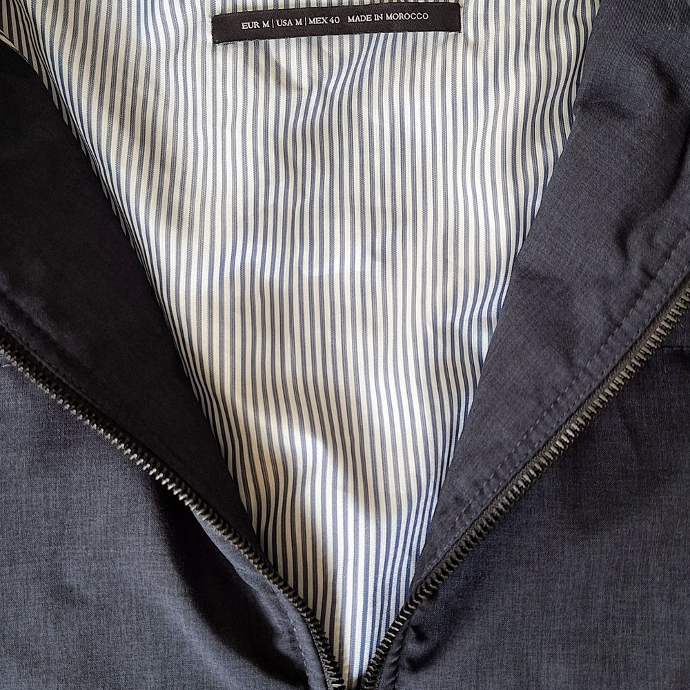 Zara Gray Vest with Striped Lining